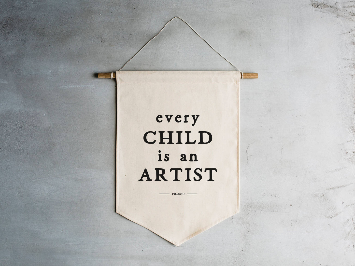 Every Child Is An Artist Canvas Banner