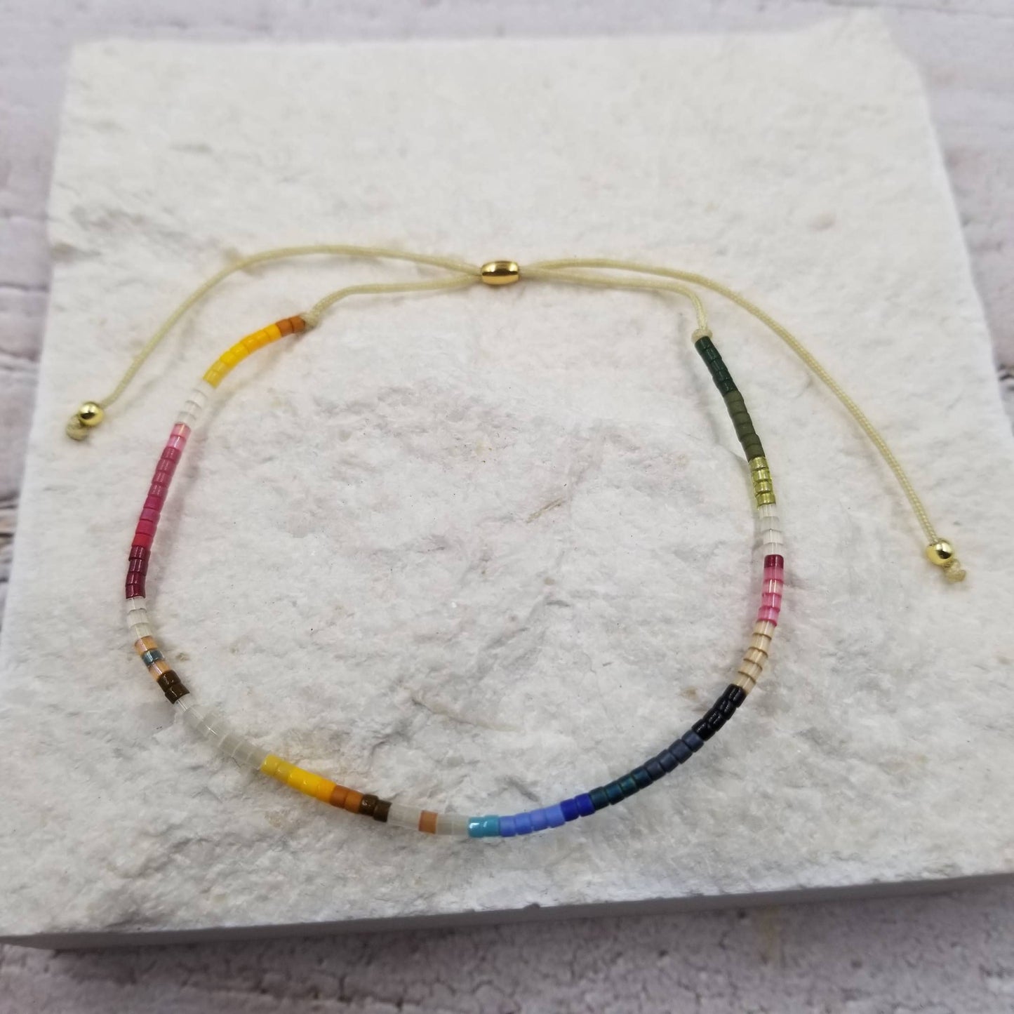 Handmade Bali Seed Beads Friendship Bracelet: D
