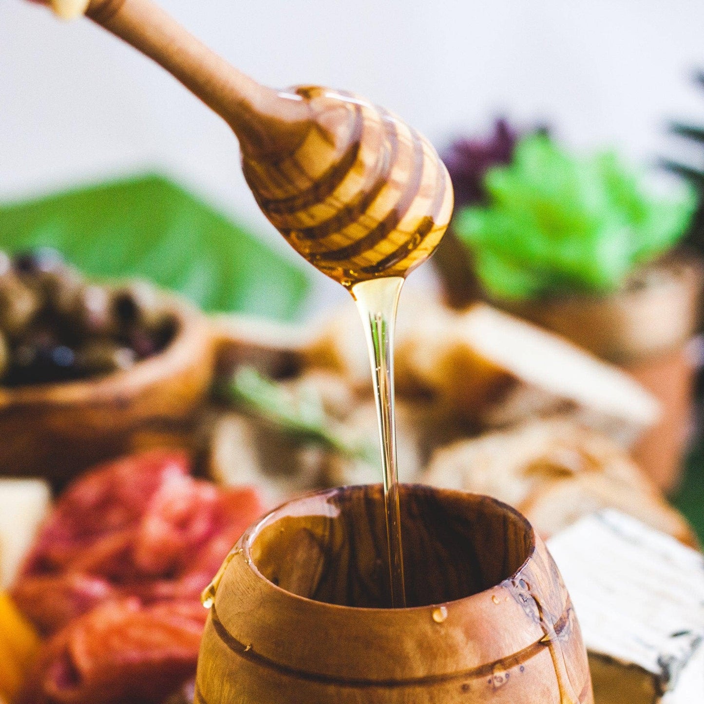 Olive Wood Honey Dipper