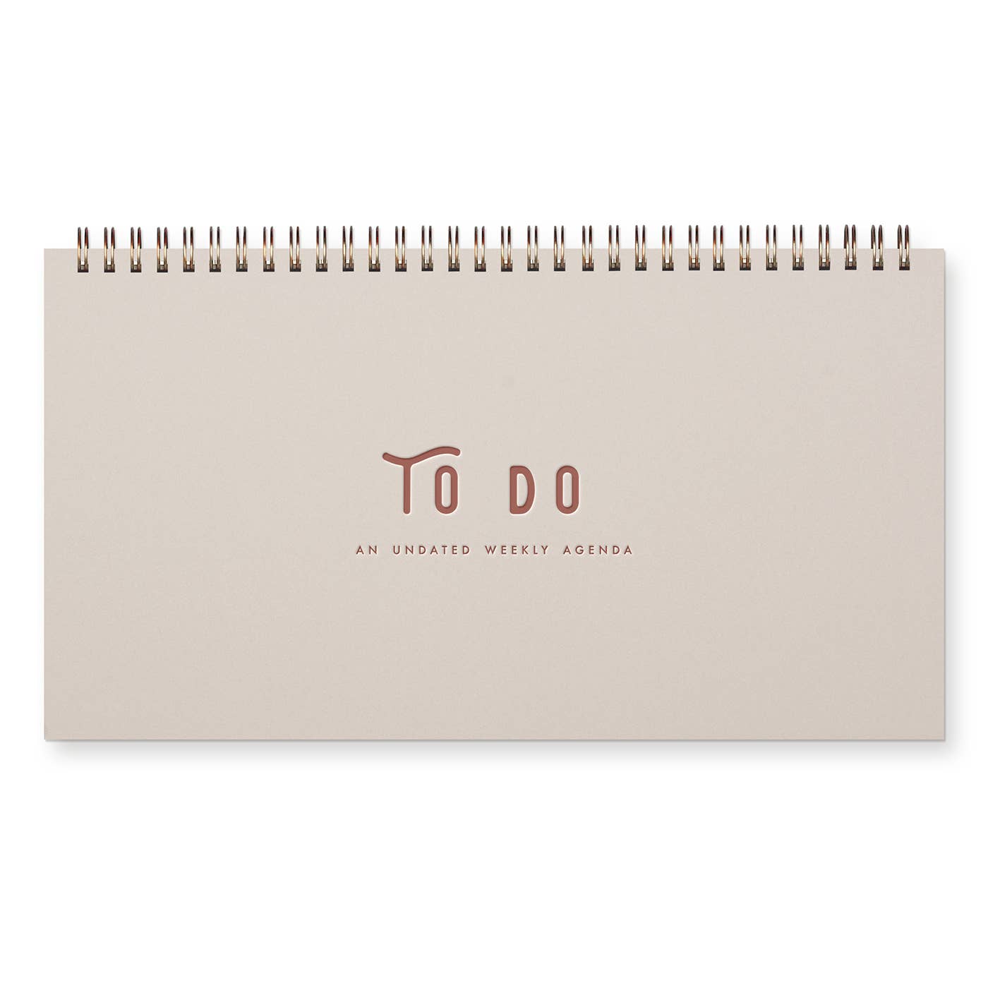 To Do Simple Undated Weekly Planner: Saffron Cover | White Ink