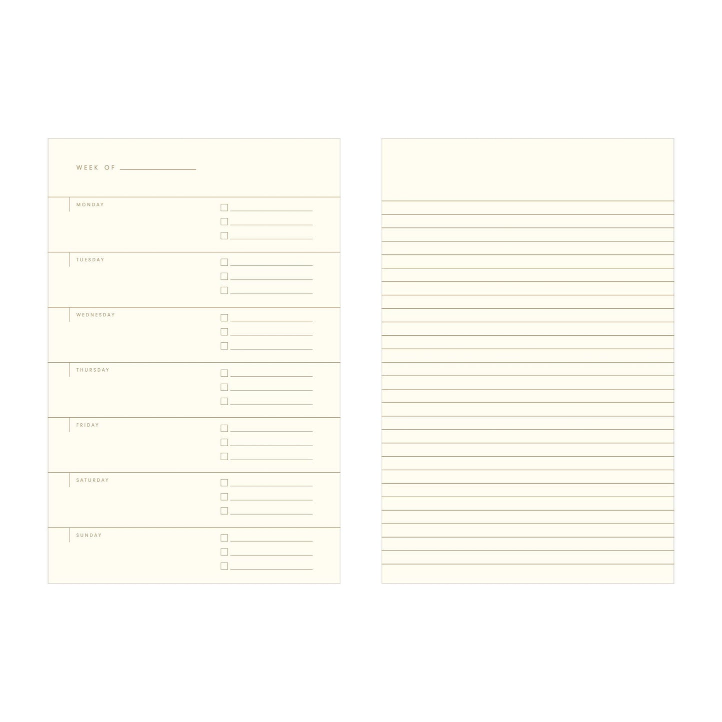 Ruff House Print Shop - Simple Plan Undated Weekly Planner Journal