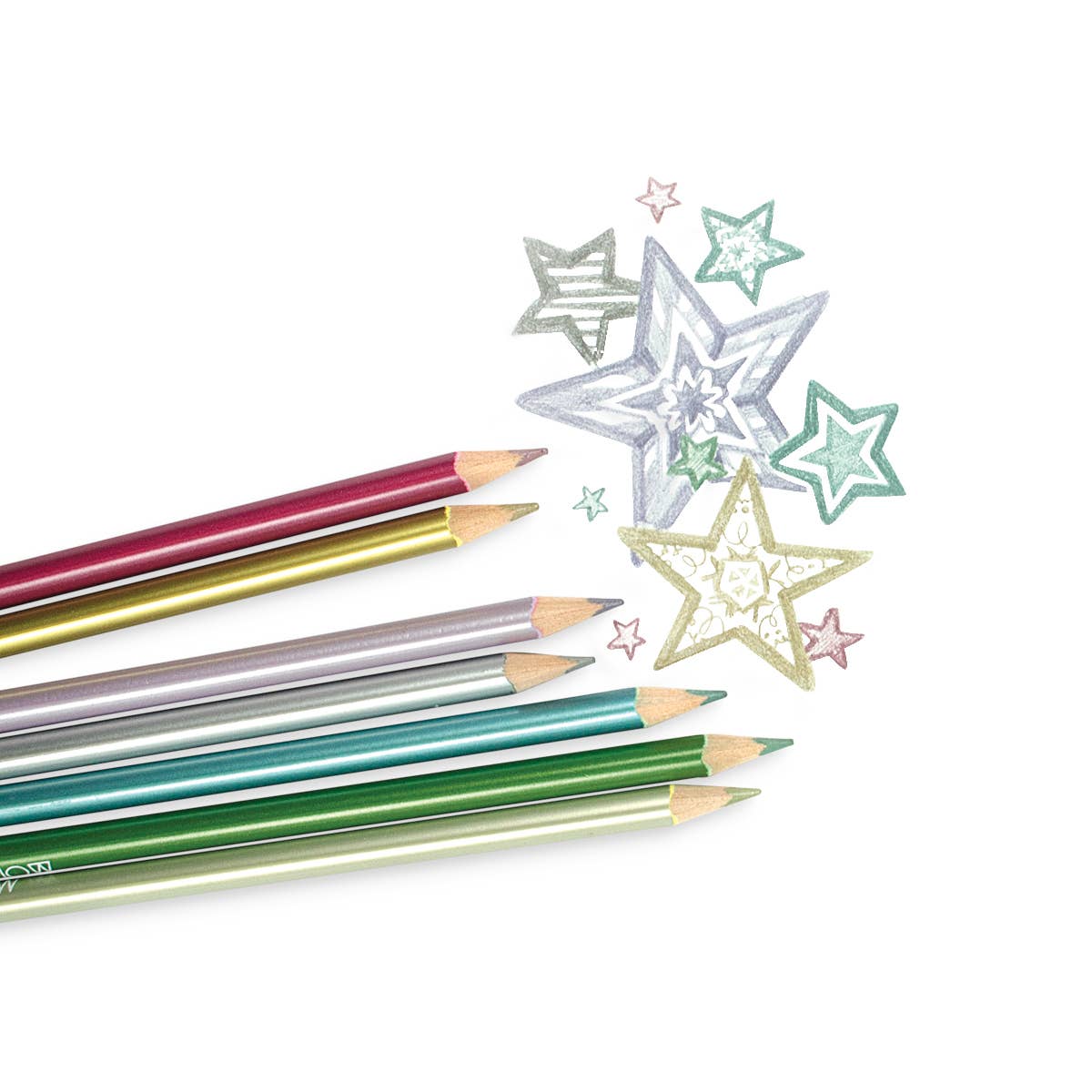 OOLY - Modern Metallics Colored Pencils - Set of 12