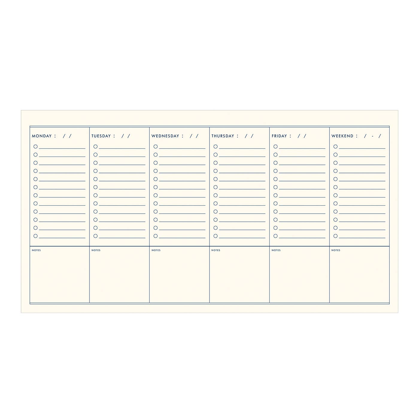 365 Weekly Planner: Tide Pool Cover | White Ink