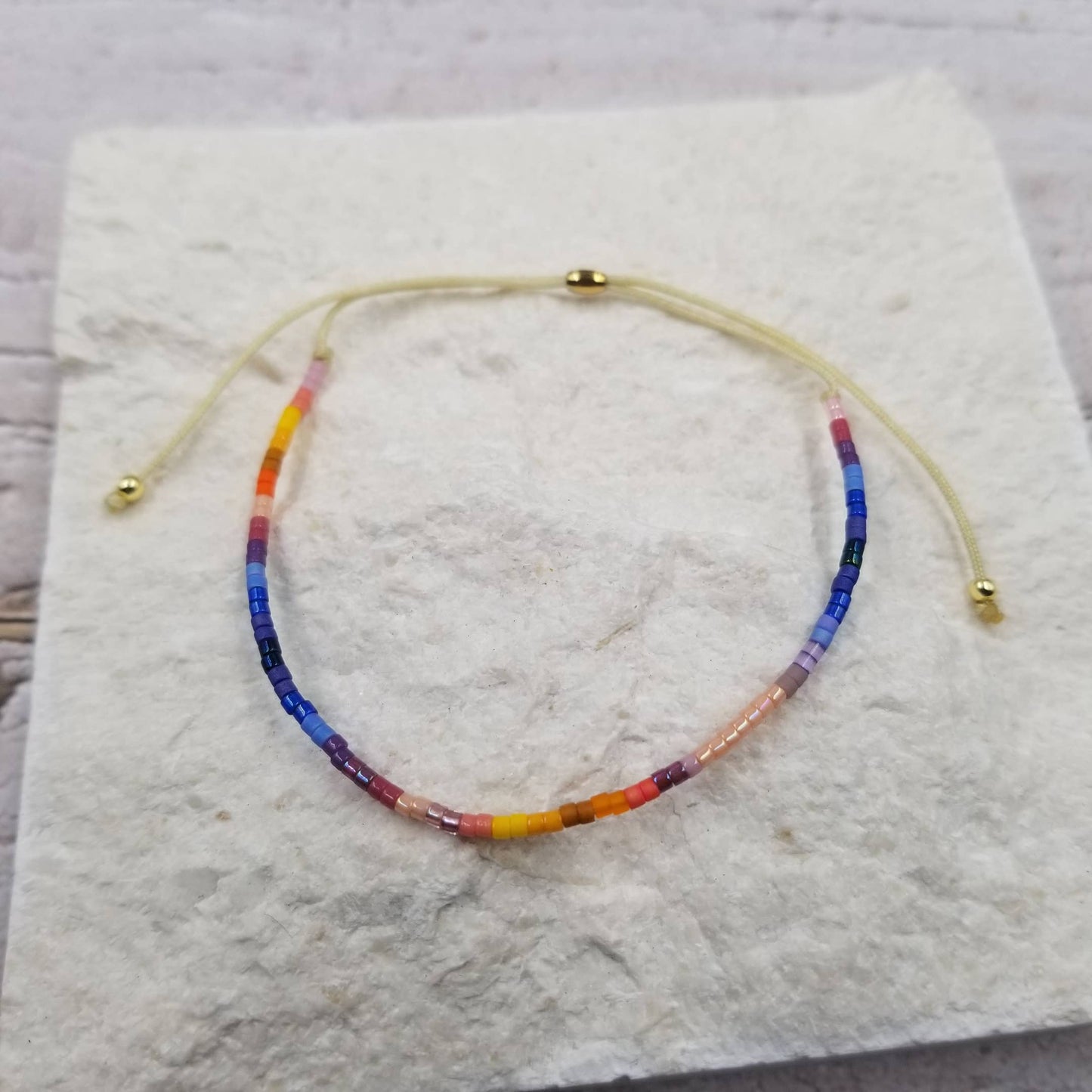 Handmade Bali Seed Beads Friendship Bracelet: D