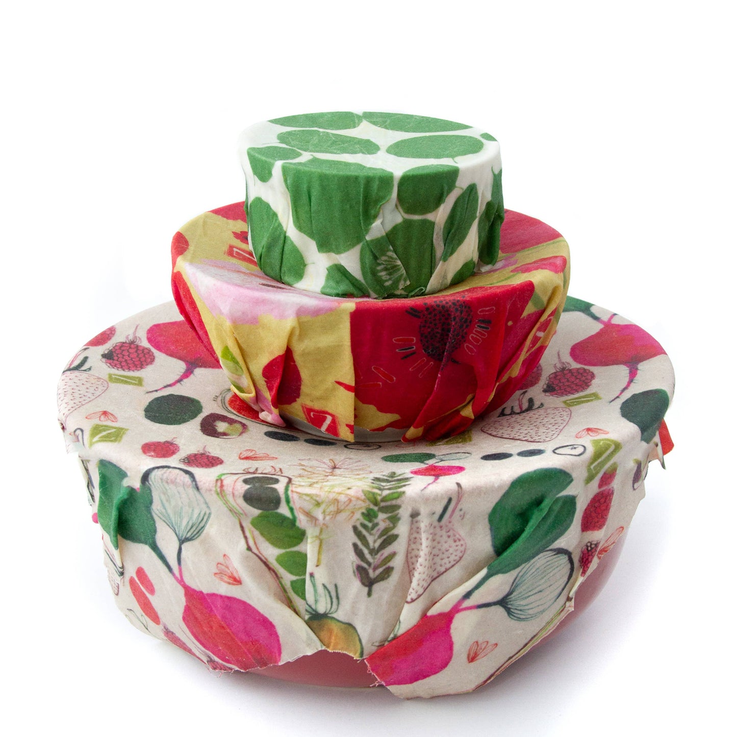 Z Wraps - Z Wraps 3-Pack Reusable Beeswax Food Wrap, 3 Designs-S,M,L