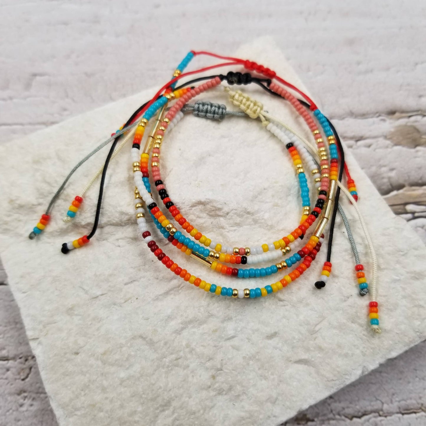 Handmade Boho Seed Beads Miyuki Friendship Bracelet: B