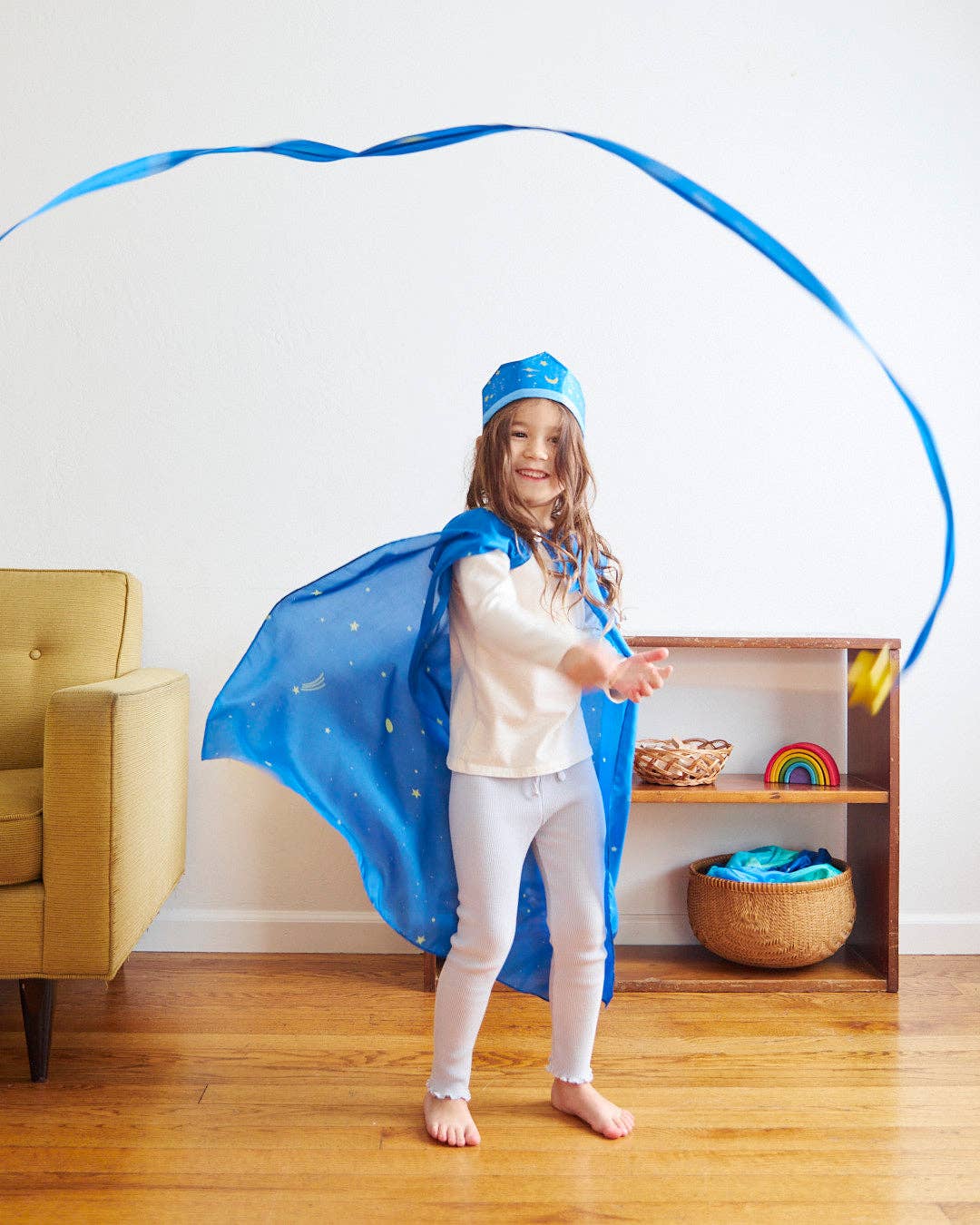 100% Silk Capes for Dress Up & Pretend Play: 1 / Rainbow my