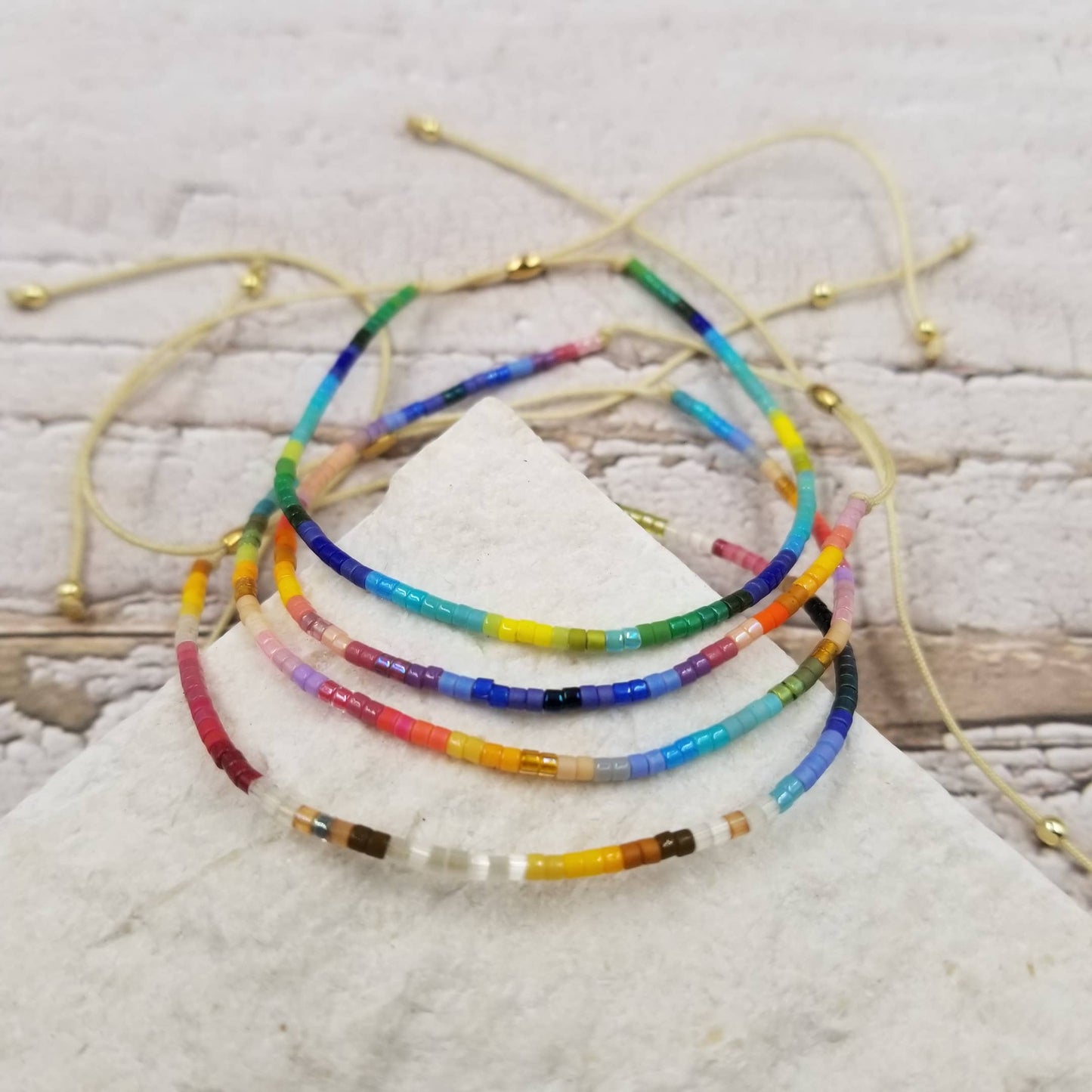 Handmade Bali Seed Beads Friendship Bracelet: D