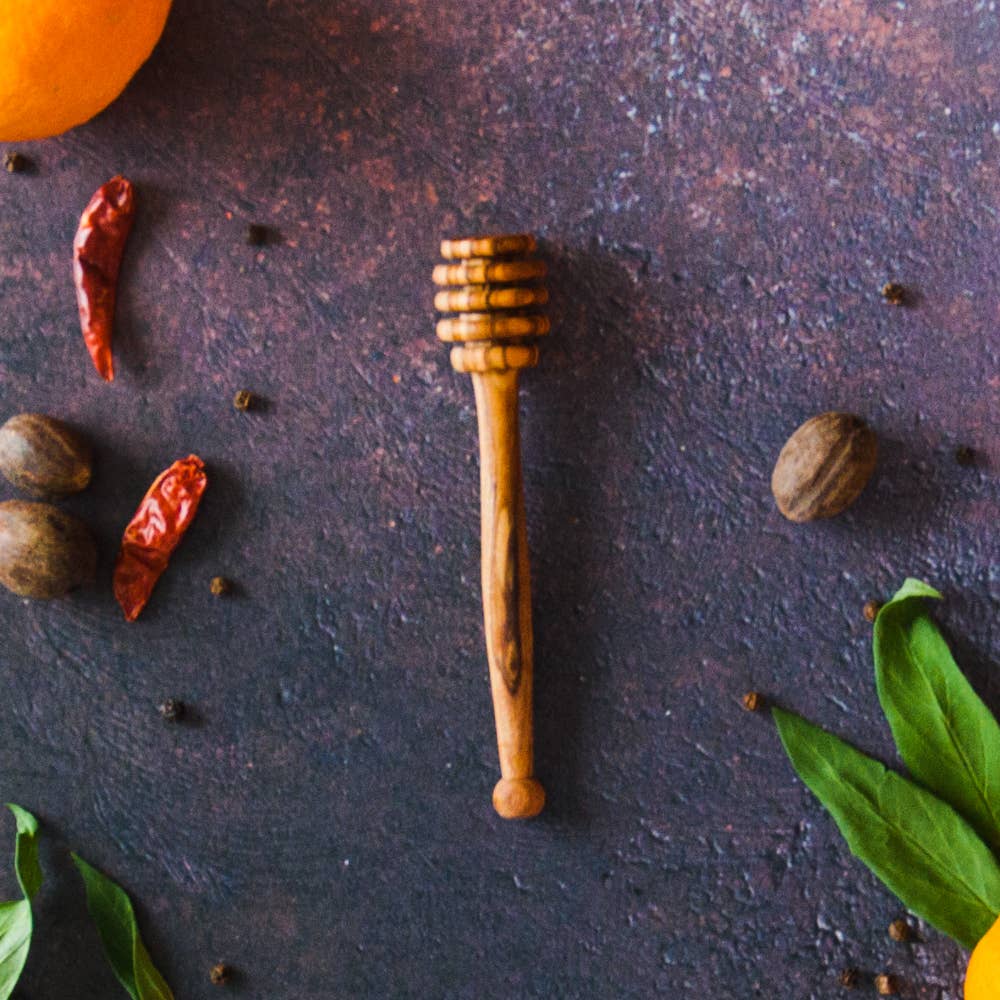 Olive Wood Honey Dipper