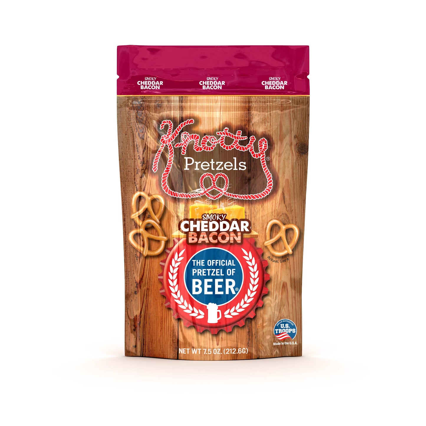 Knotty Snacks LLC - Smoky Cheddar Bacon Mini Twist Pretzels 7.5oz
