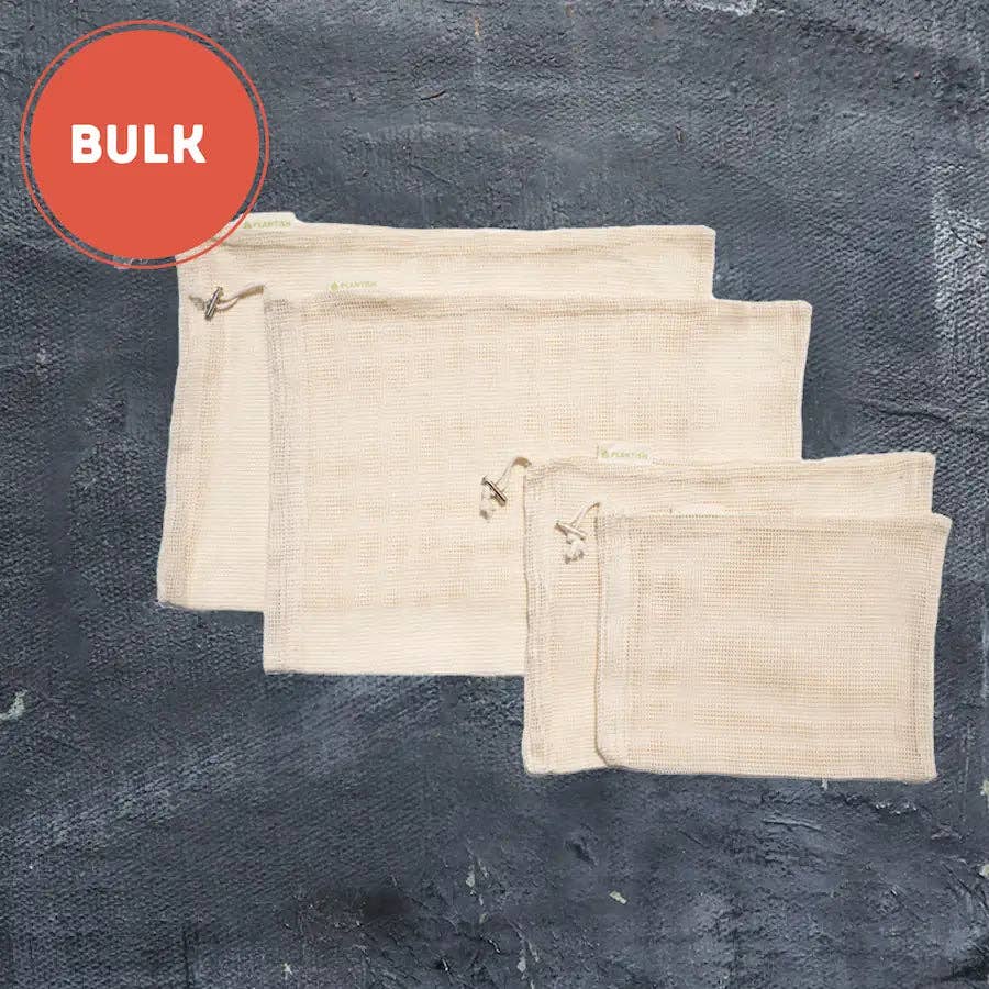Plantish - Set of 4 Organic Cotton Produce Bags