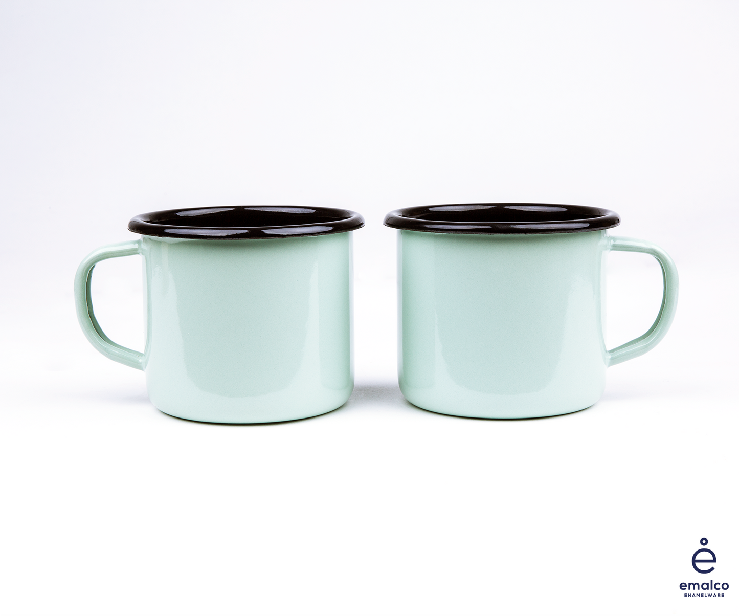 Emalco Enamelware - 12 oz Pea Coffee Mug PLAIN B.
