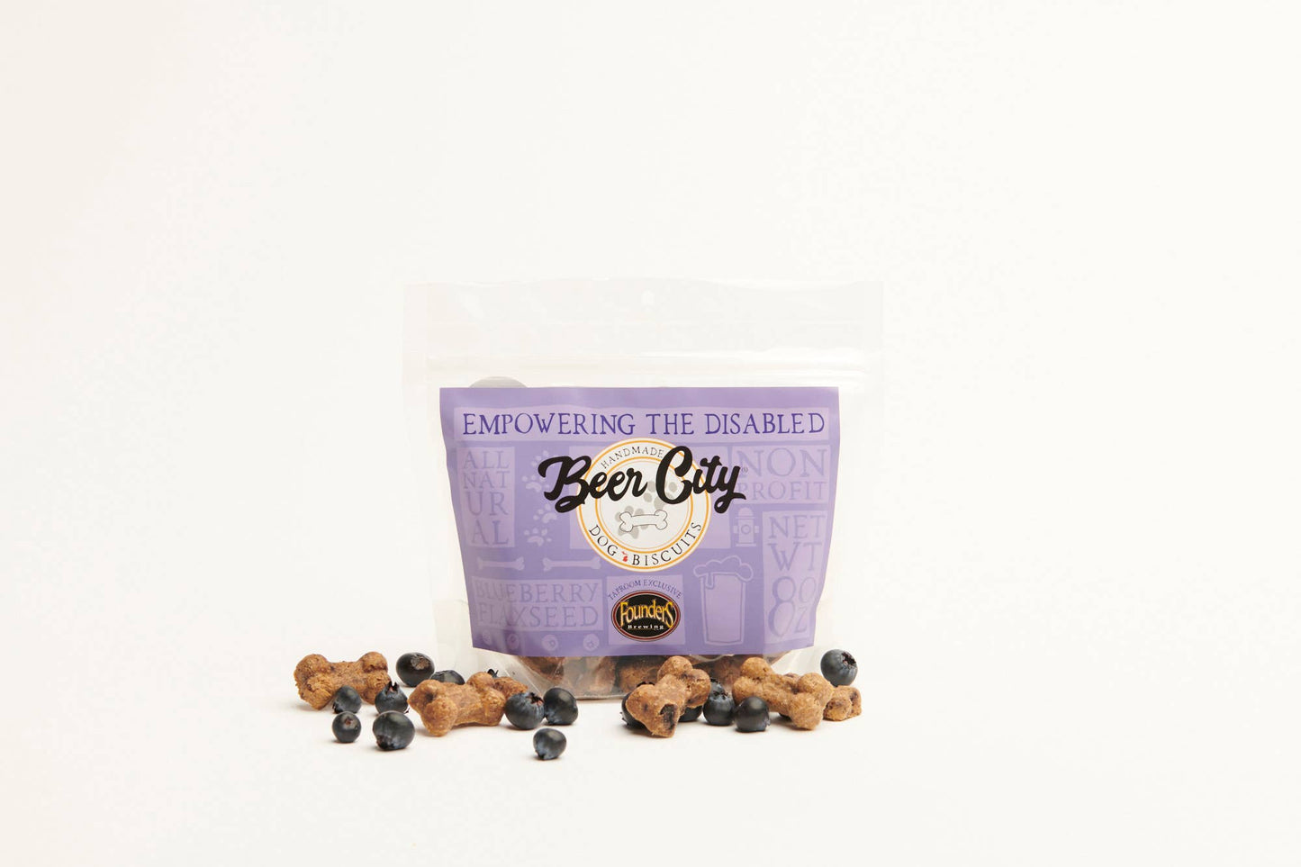 Beer City Dog Biscuits - 8 oz Blueberry Flaxeed Biscuits