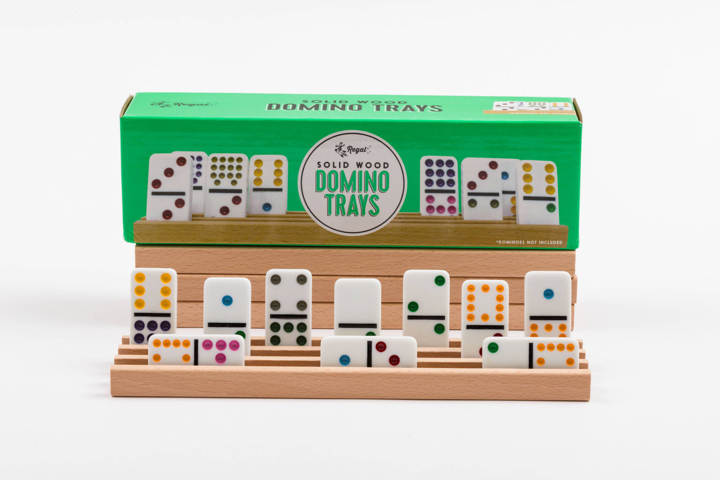 Wooden Domino Trays (set of 4)
