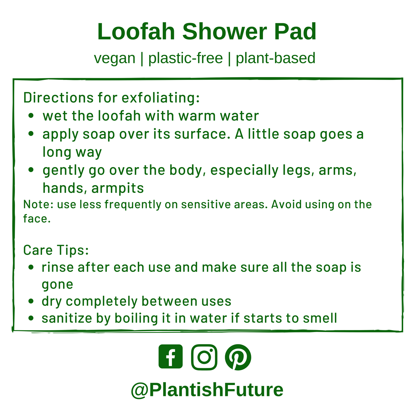 Plantish - Loofah Shower Pad