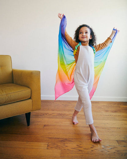 Fairy Wings - 100% Silk Dress-Up for Pretend Play: Rainbow