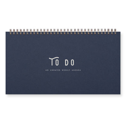 To Do Simple Undated Weekly Planner: Saffron Cover | White Ink