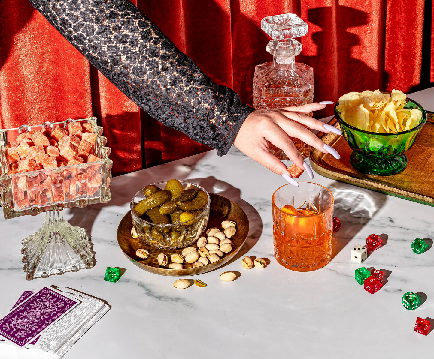 Old Fashioned Bitters Infused Cocktail Cubes