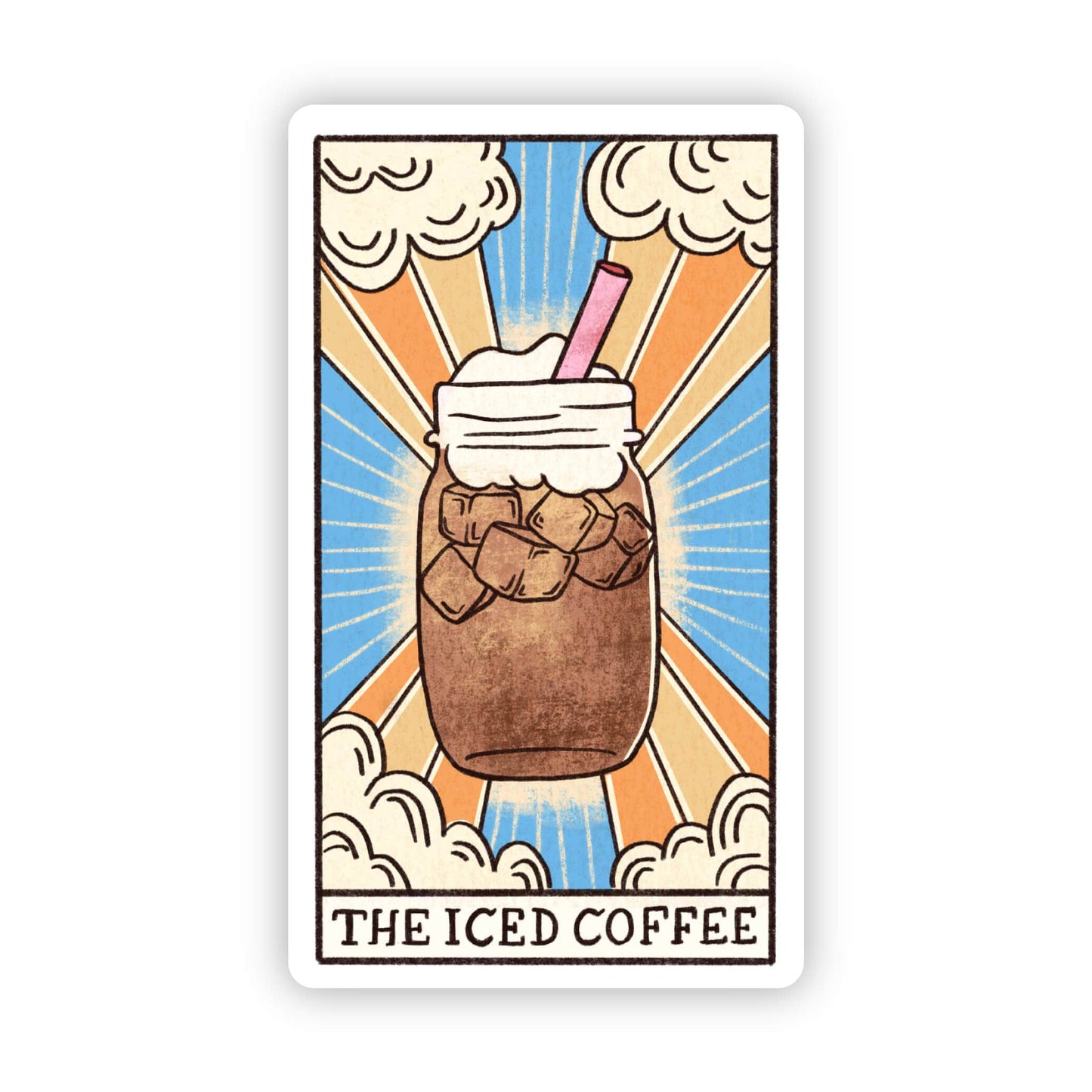 Big Moods - "The Iced Coffee" Tarot Card Sticker