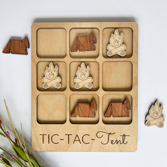 Birch House Living - Camping Tic-Tac-Toe Tent Game - Camping & Outdoorsy Gift