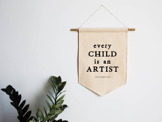 Every Child Is An Artist Canvas Banner