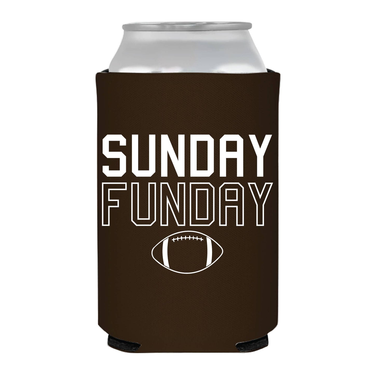 Sip Hip Hooray - Sunday Funday Football Tailgate Brown Can Cooler - Sports