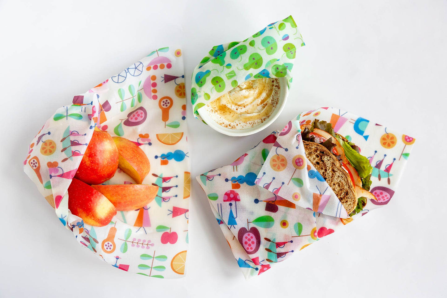 Z Wraps - Z Wraps 3-Pack Reusable Beeswax Food Wrap Pear/Out and About