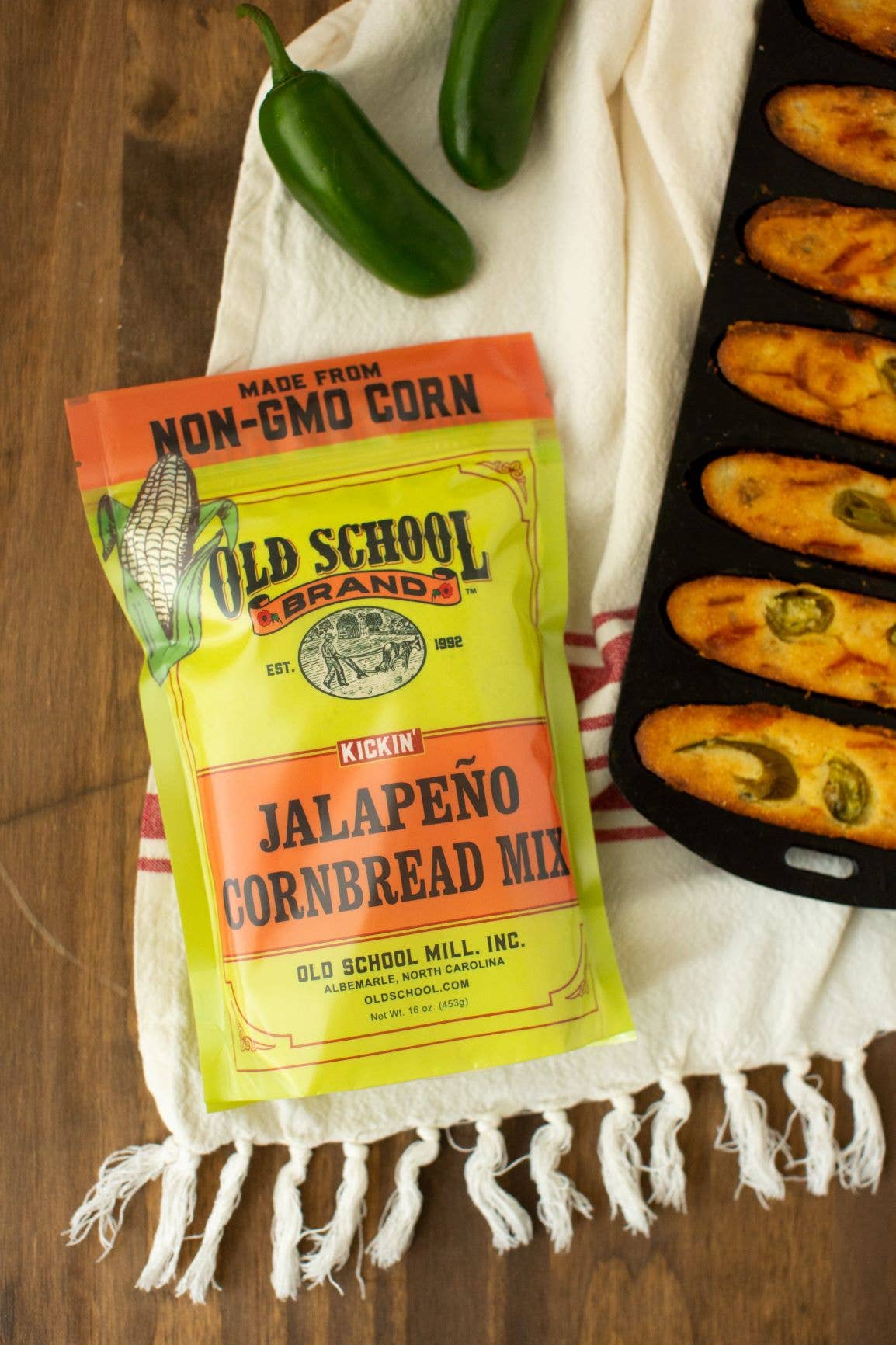 Cornbread Innovation Items Old School Brand™ - Jalapeno Cornbread Mix – Camp the Backyard