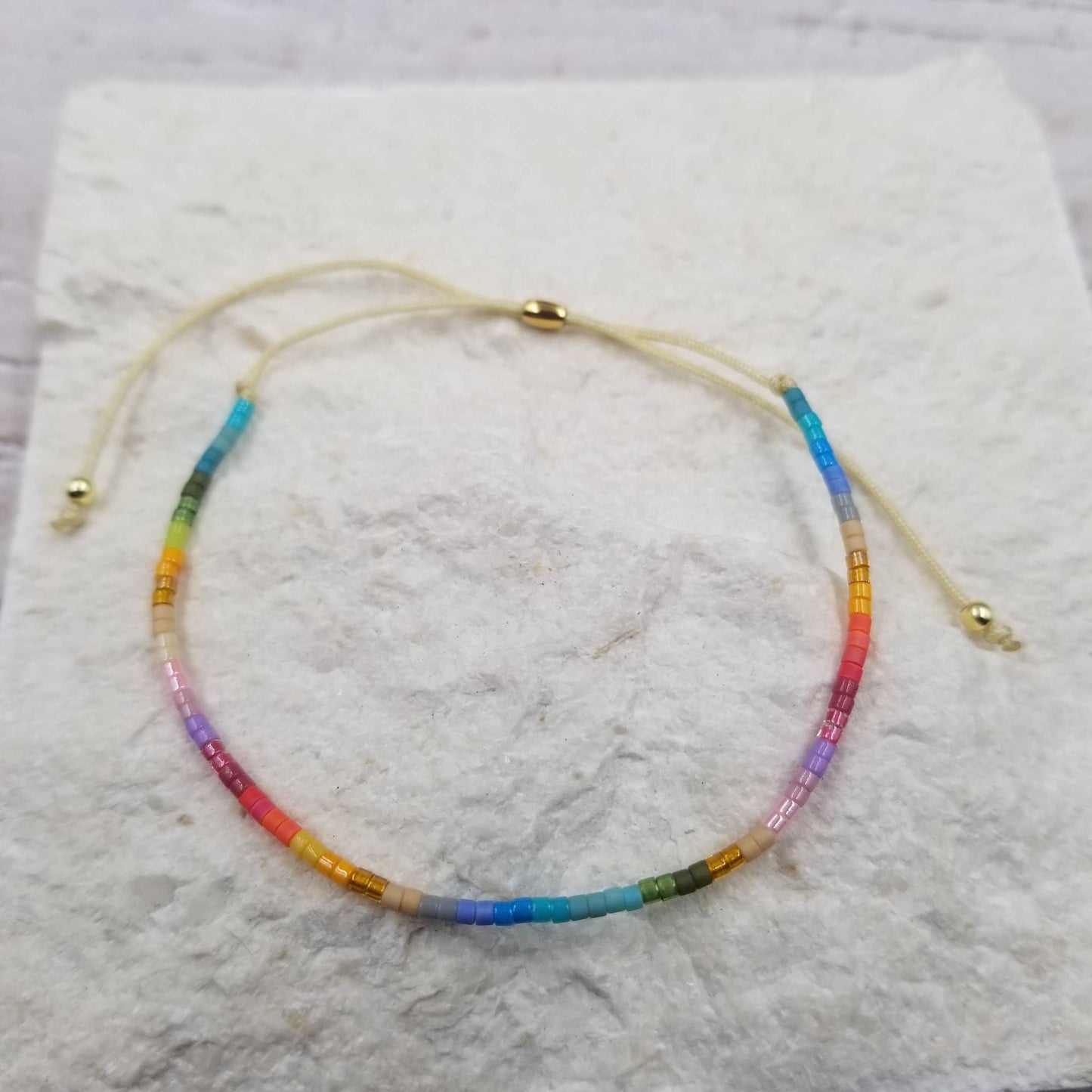 Handmade Bali Seed Beads Friendship Bracelet: D