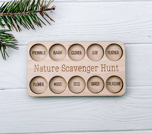 Hudson Valley Makers Co. - Scavenger Hunt Board, Outdoor Toy, Natural Party Favor