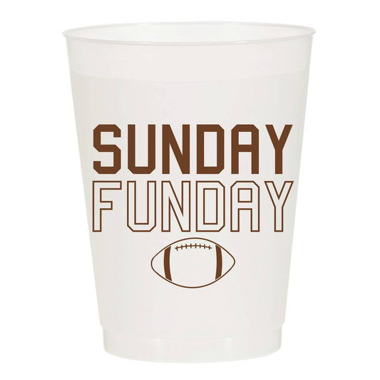 Sip Hip Hooray - Sunday Funday Football Tailgate Frosted Cups - Sports