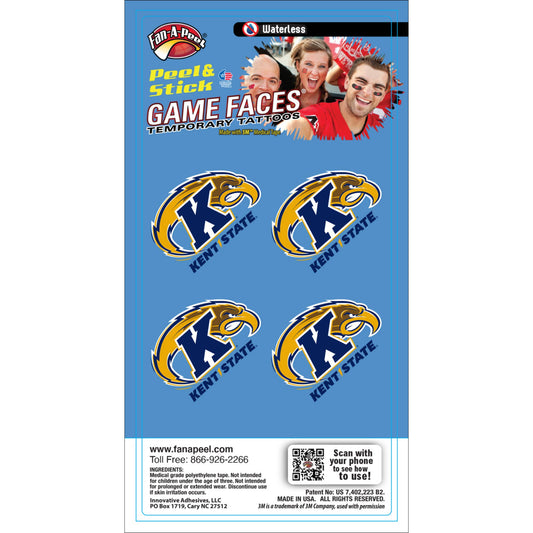 Fanapeel / Gamefaces - Kent State Game Faces® Temporary Tattoos