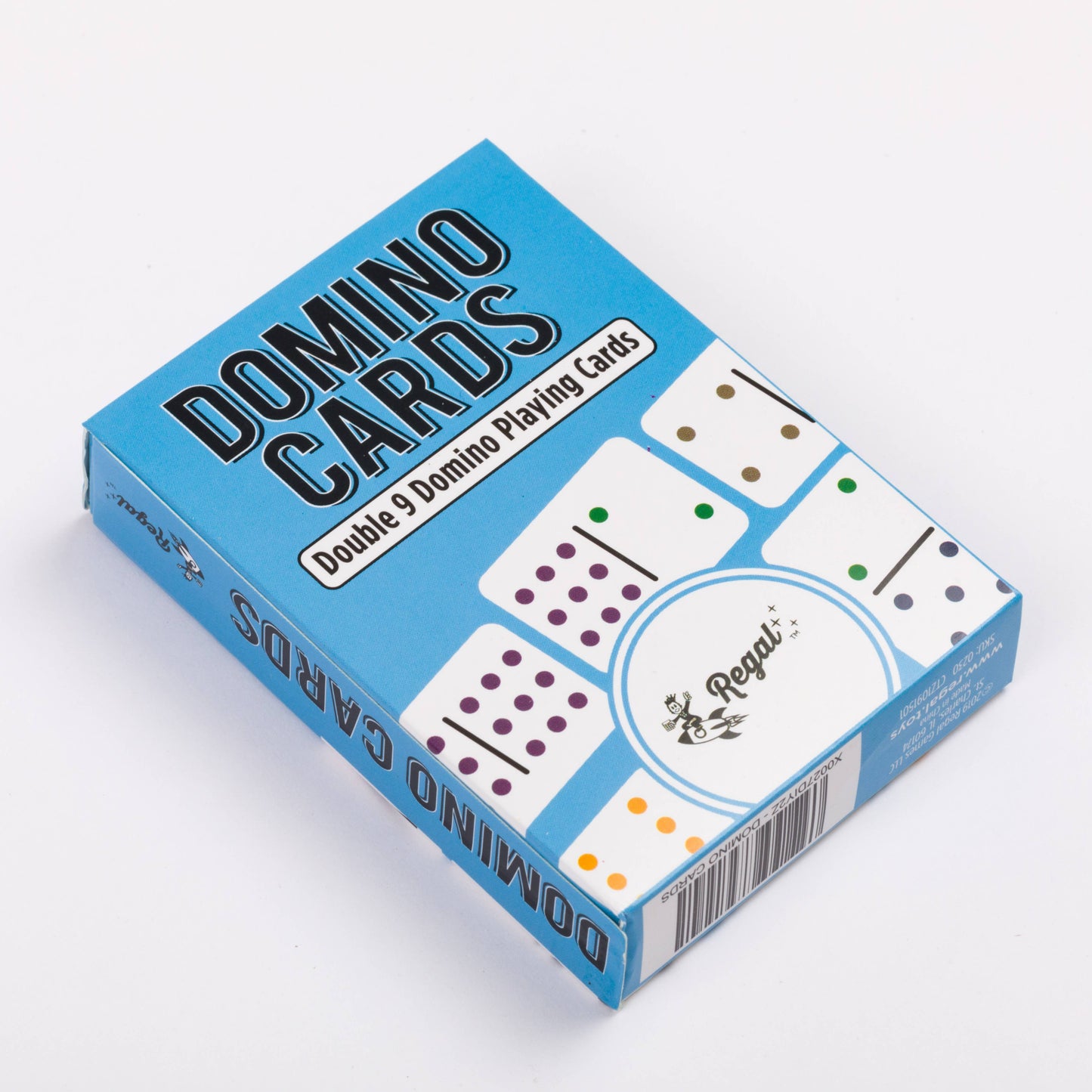 Regal Games Double 9 Colored Dot Domino Playing Cards, Large