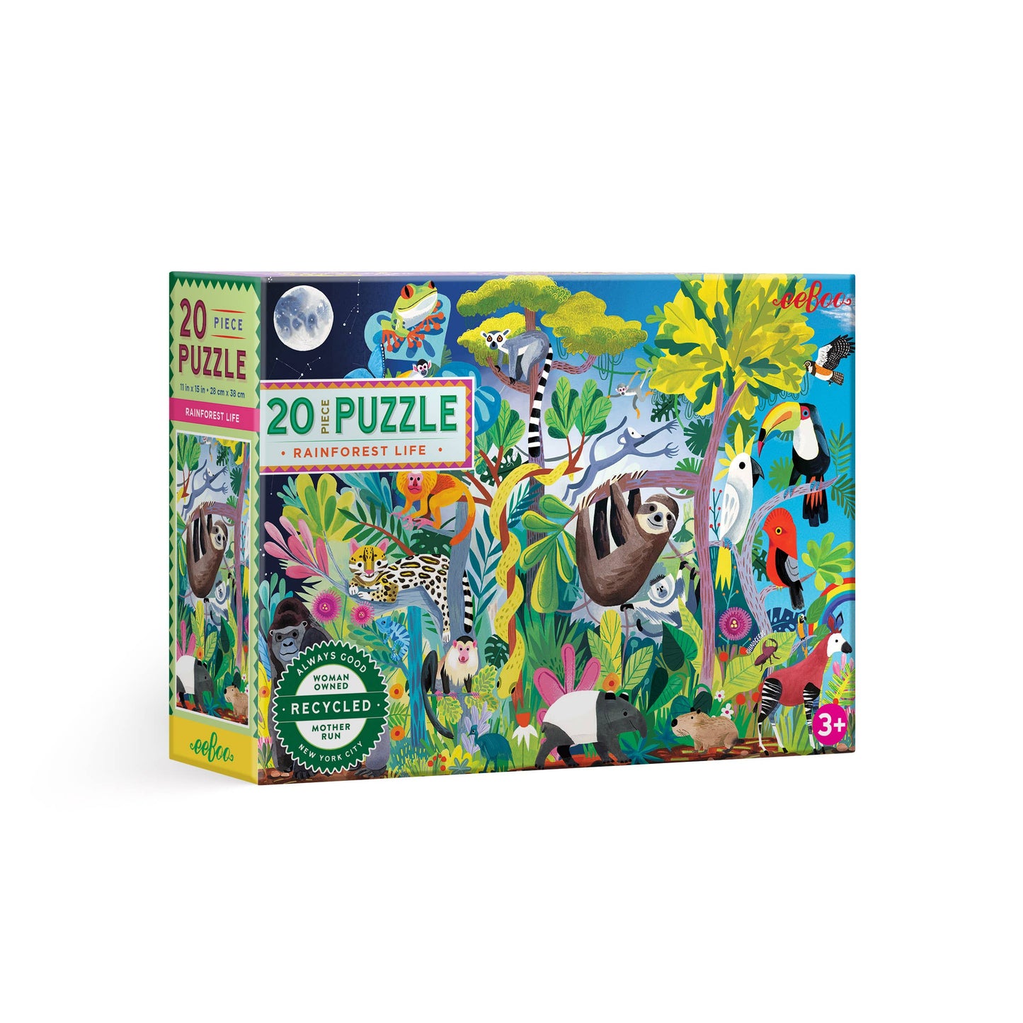 eeBoo - Rainforest Life 20 Piece Puzzle