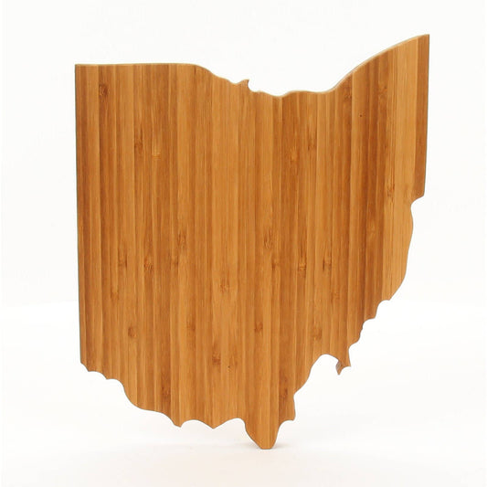 State Strong USA - Ohio State Shape Bamboo Cheese Board
