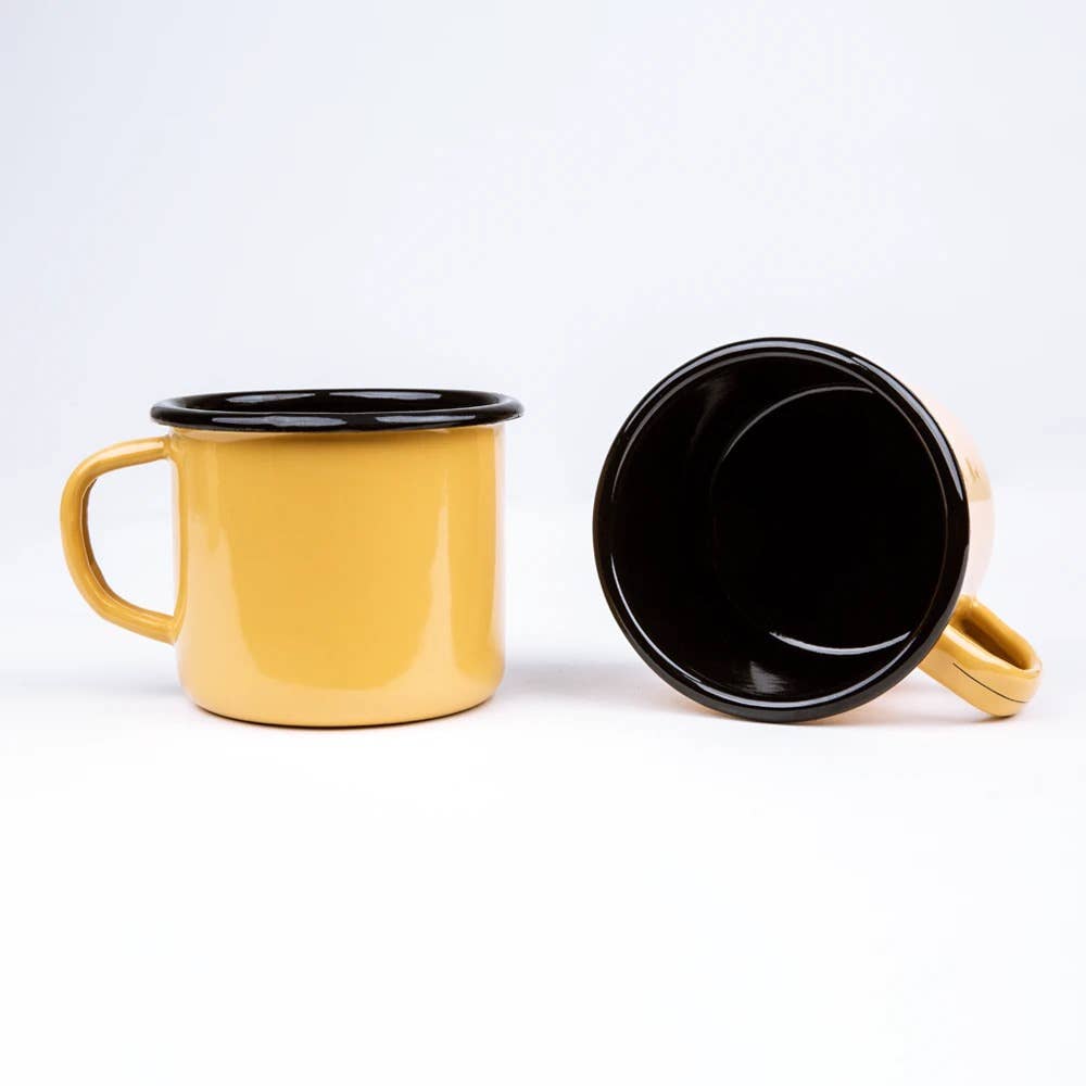 Emalco Enamelware - 12 oz Apricot Coffee Mug PLAIN B.