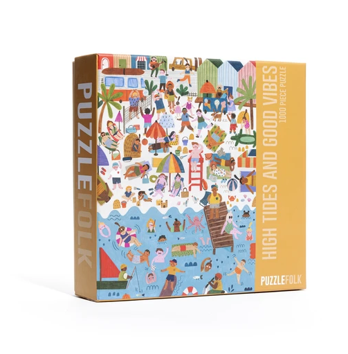 Puzzlefolk - High Tides and Good Vibes 1,000 Piece Beach Puzzle