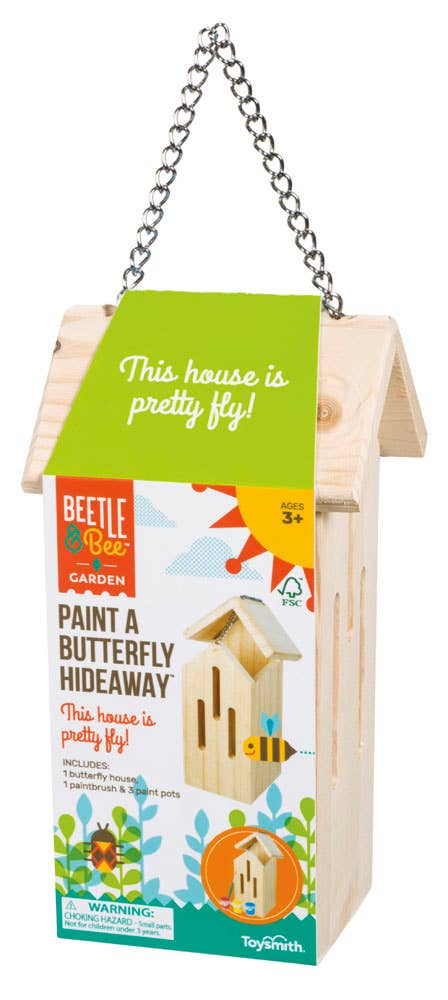 Toysmith - Beetle & Bee Paint-A-Butterfly Hideaway House