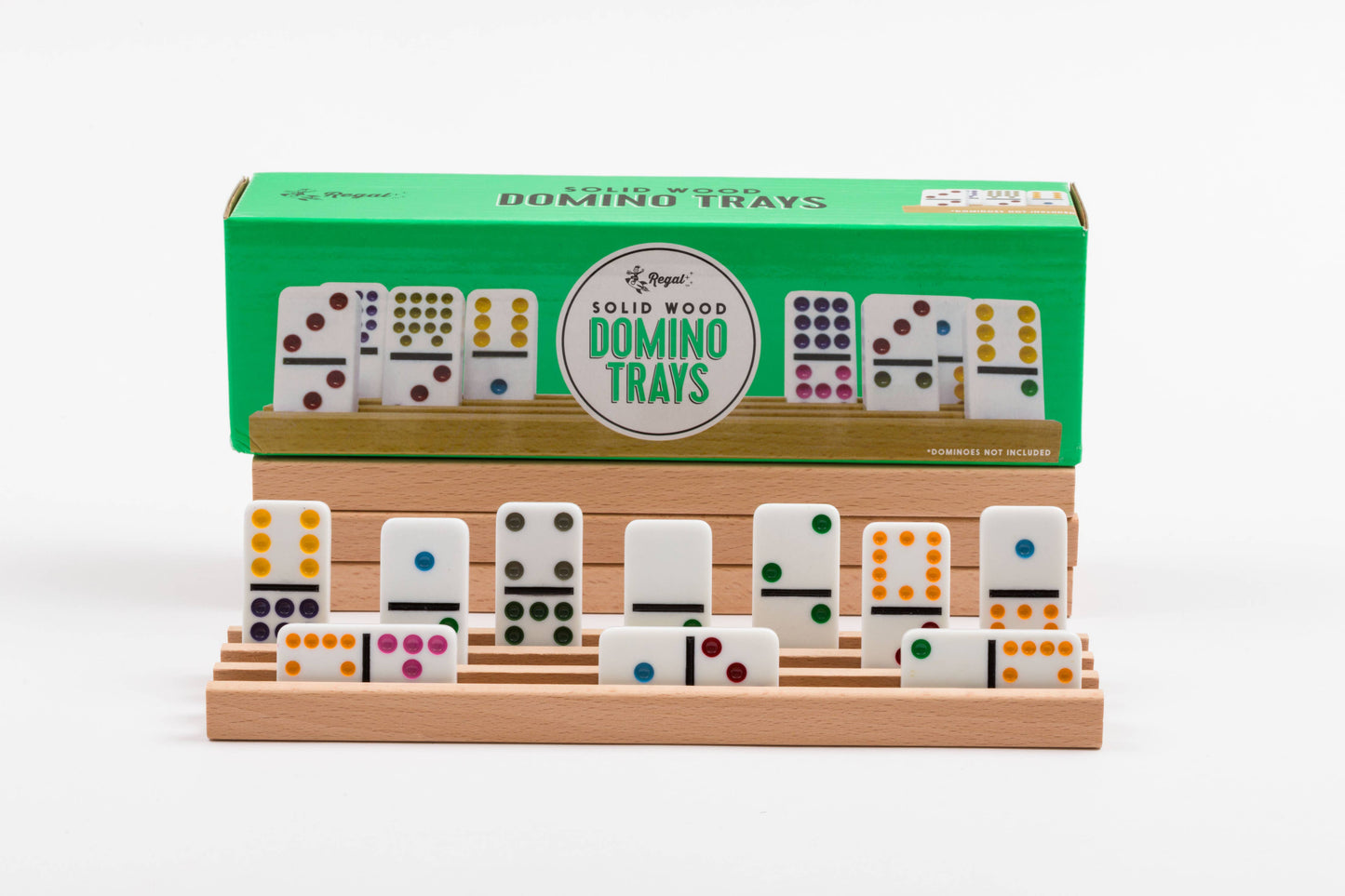 Wooden Domino Trays  (set of 4)